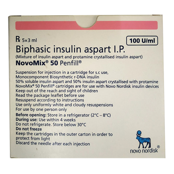 Novomix 50 Cartage 3ml