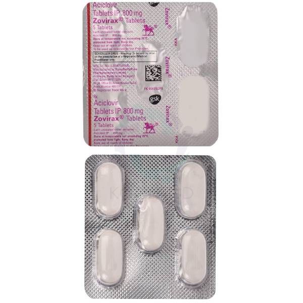 Zovirax 800mg Tablet 5s