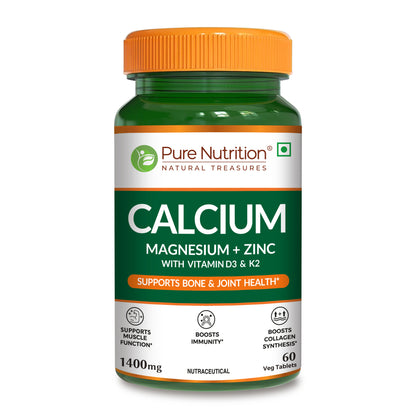 Pure Nutrition Calcium Magnesium +Zinc Tablets