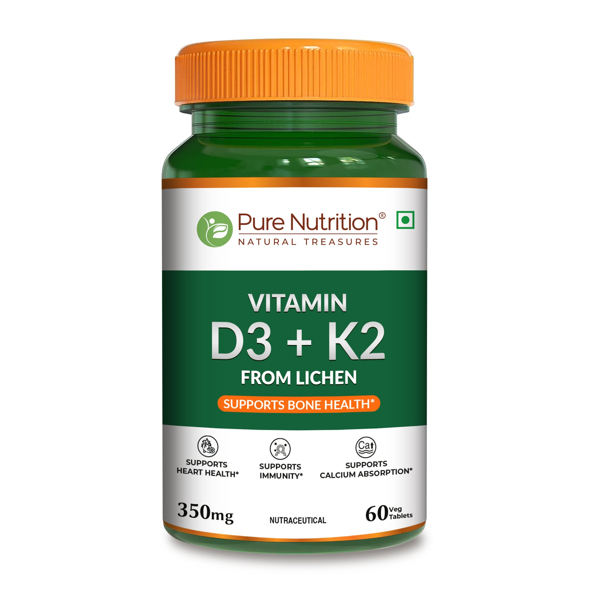 Pure Nutrition Vitamin D3+K2 Tab 60S