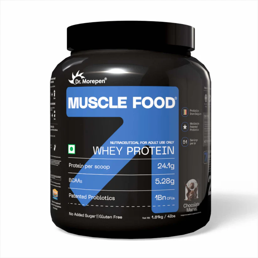 Dr. Morepen Muscle Food Whey Protein chocolate Marvel 1.81kg