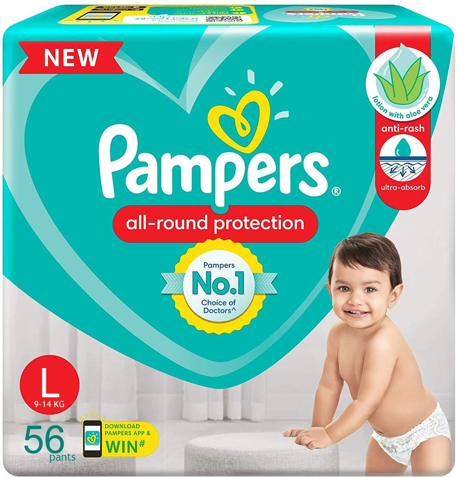 Pampers All Round Protection L Pants 58s