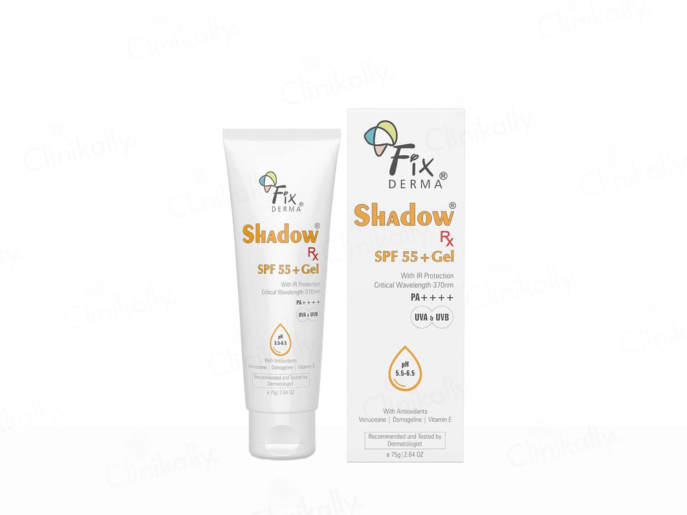 Fixderma Shadow RX Sunscreen SPF 55+ Gel 75gm