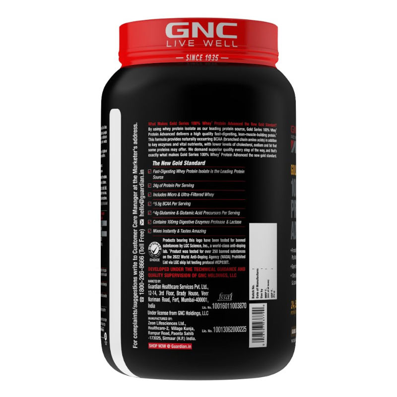 GNC AMP GOLD 100% WHEY PROTEIN POWDER CHOCOLATE Powder 2lbs 1s