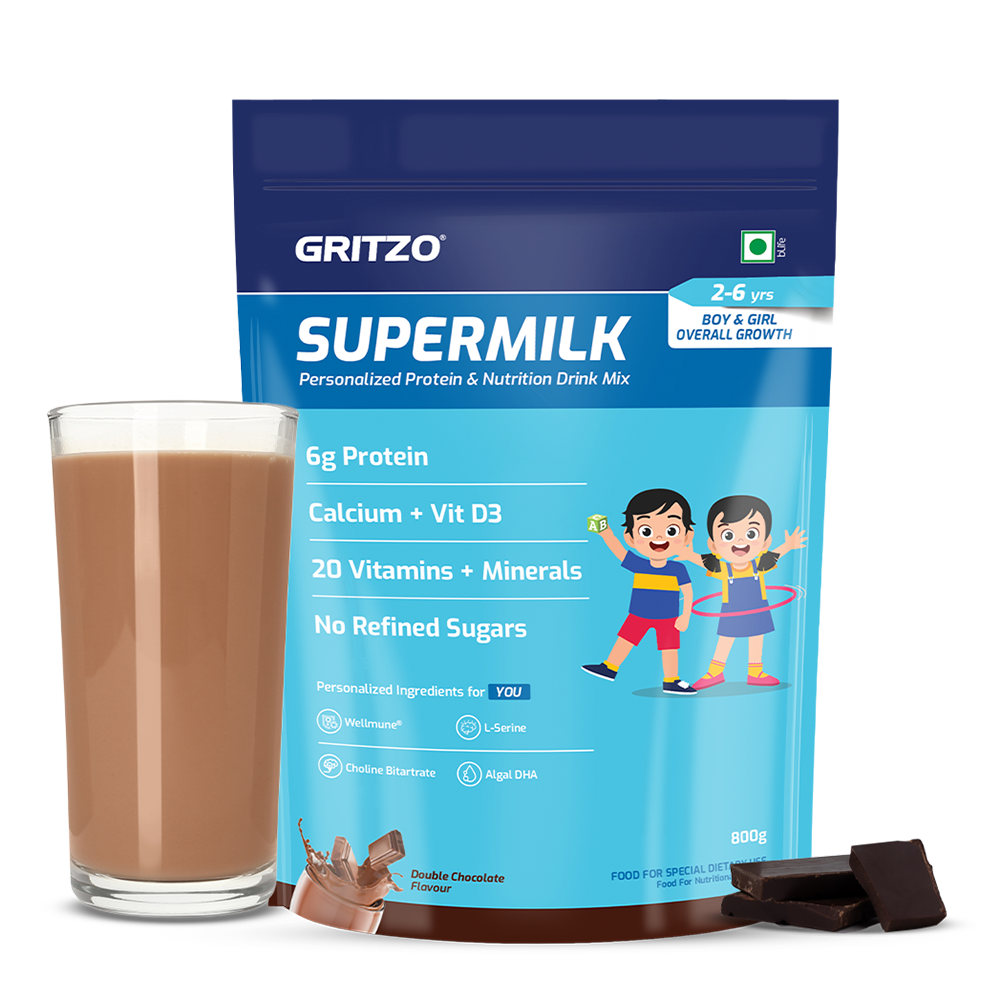 Gritzo Supermilk Growth 2 to 6 years Chocolate (Boy & Girl) Powder 1s