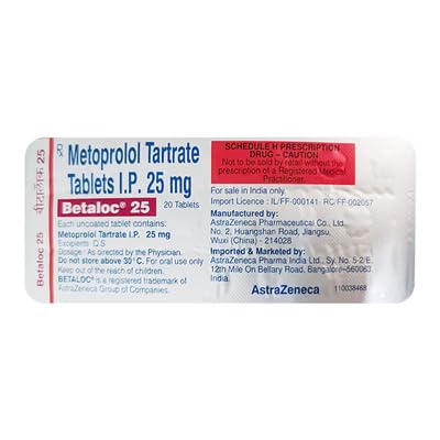 Betaloc Tablet 25mg 20s