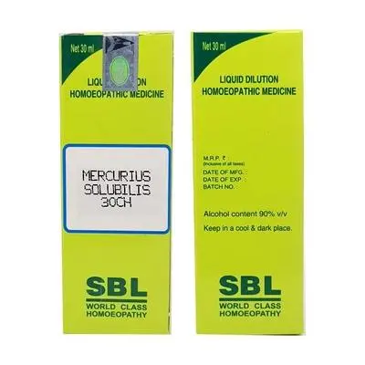 SBL Mercurius Solubilis Dilution 30CH 30ml