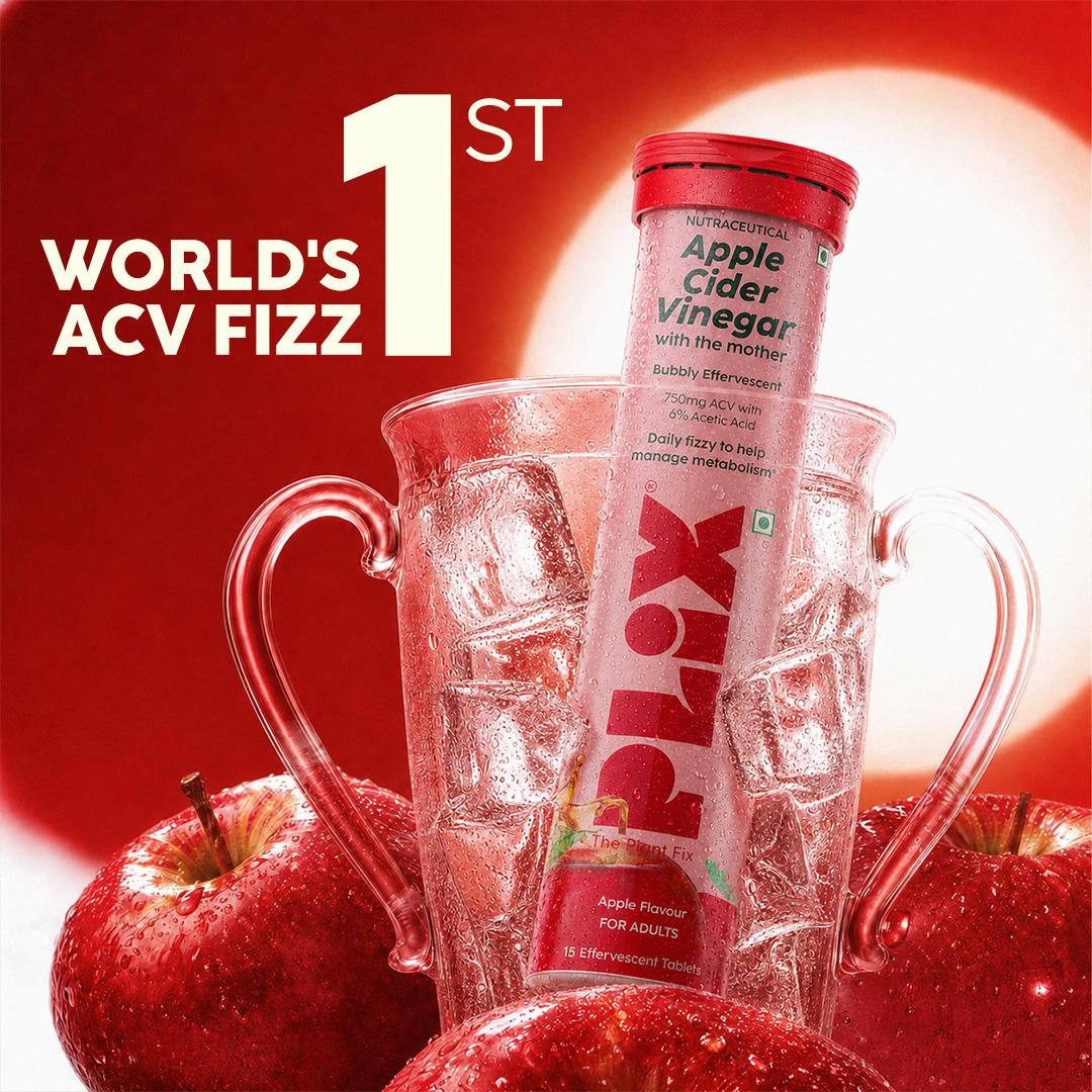 Plix Apple Cider Vinegar Effervescent Tablets