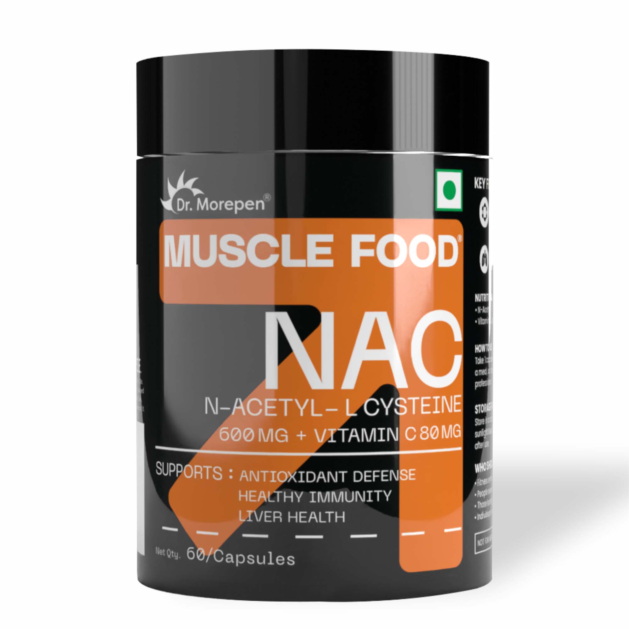Dr. Morepen Muscle Food NAC Cap 60s