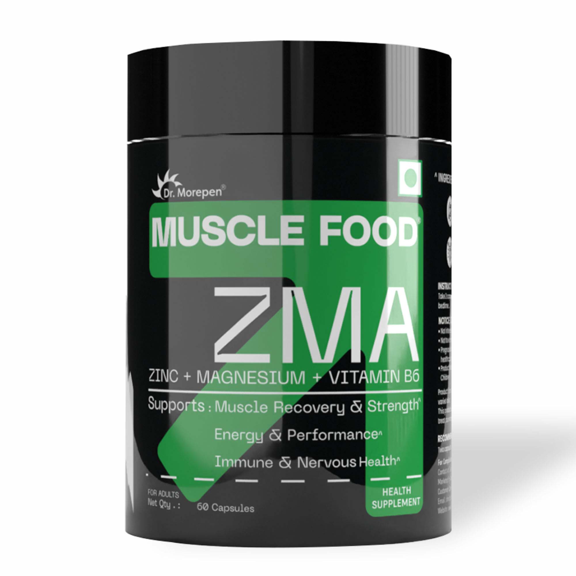 Dr.Morepen Muscle Food ZMA Cap 60s