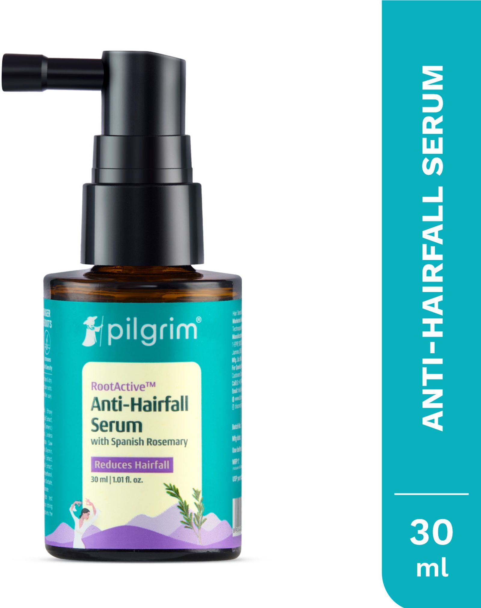 Pilgrim RootActive Hairfall Serum with Spanish Rosemary, Caffeine & Biotin (30 ml)