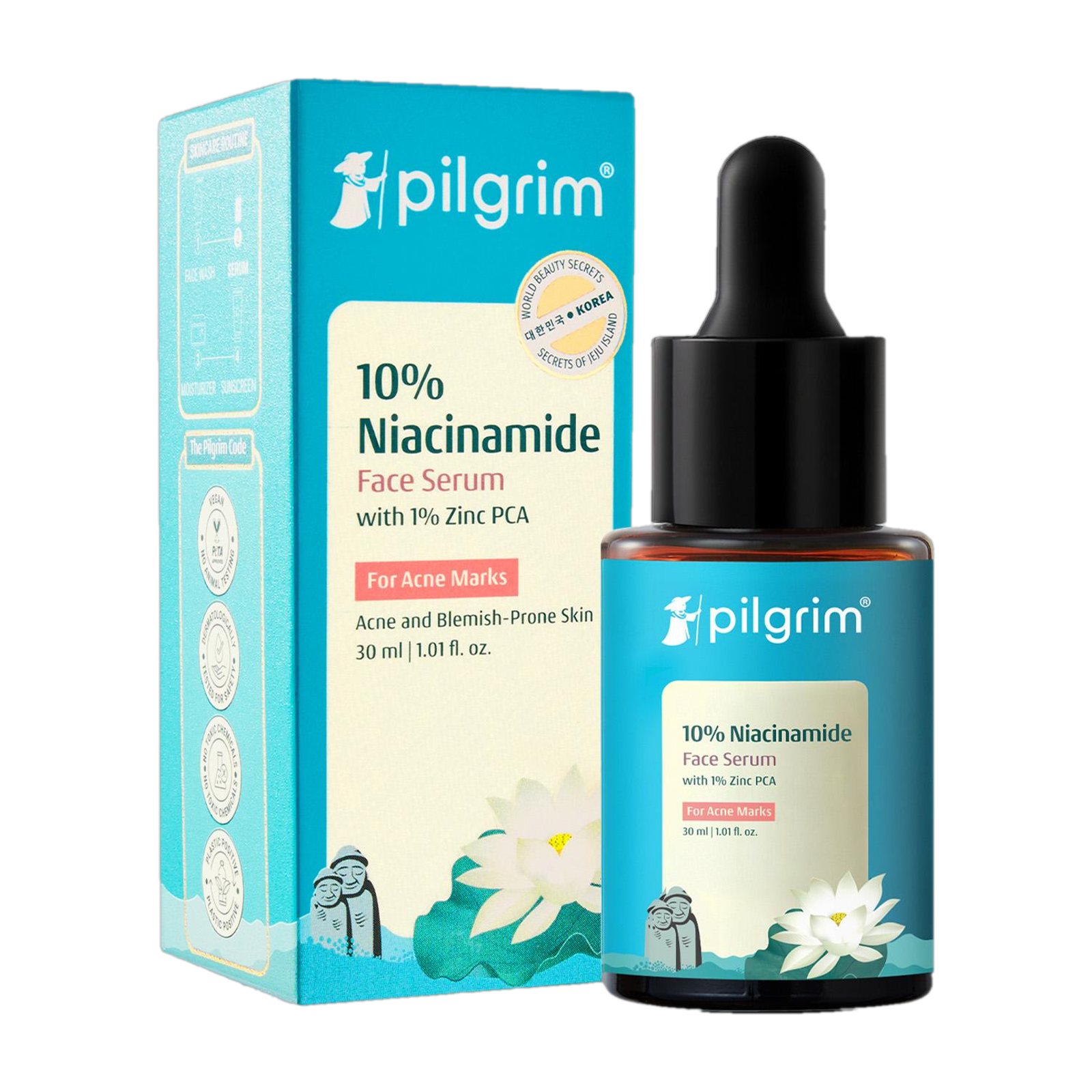 Pilgrim 10% Niacinamide Face Serum for Men and Women|Reduce Acne Mark|Bright Skin (30 ml)