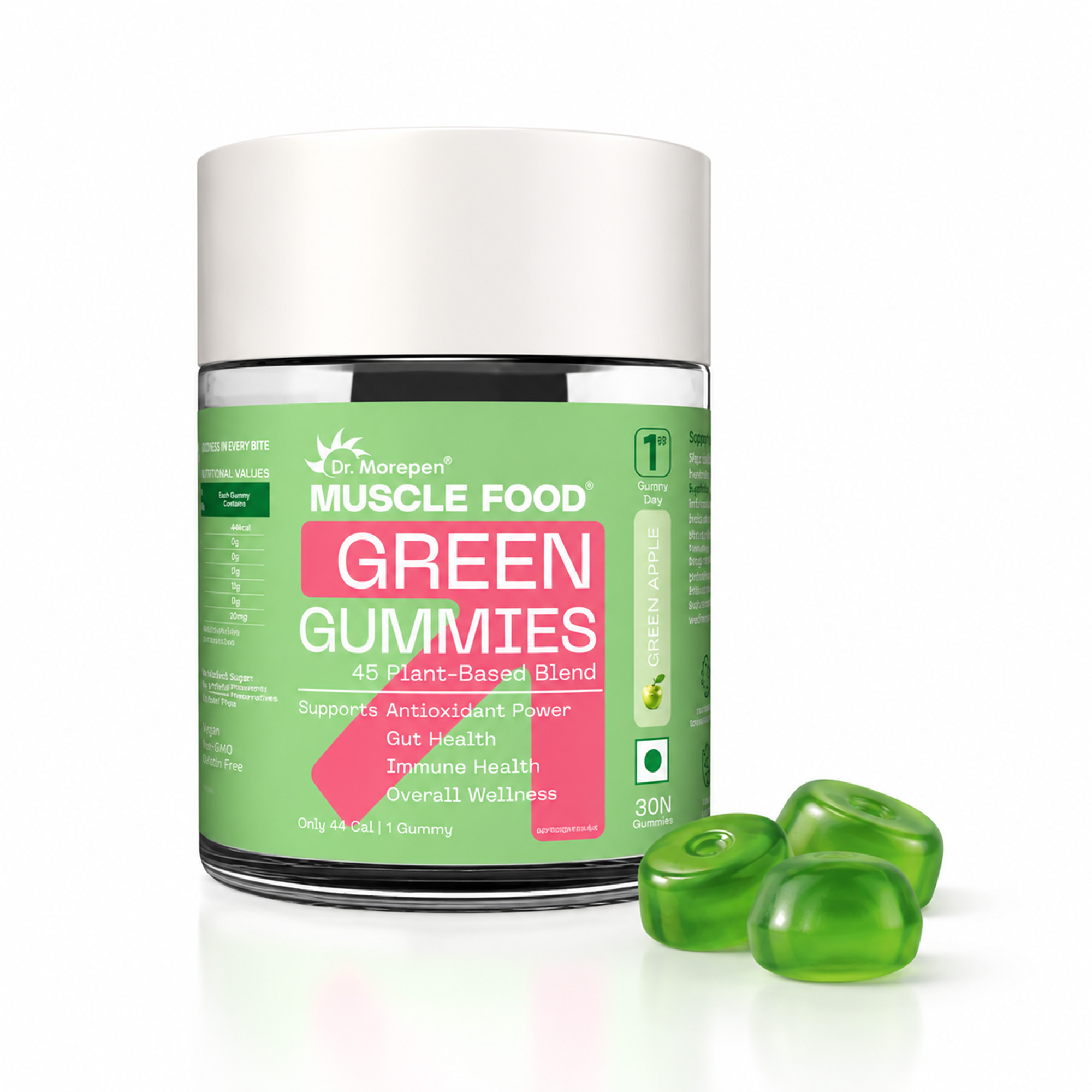 Dr. Morepen Muscle Food Super Green Gummies