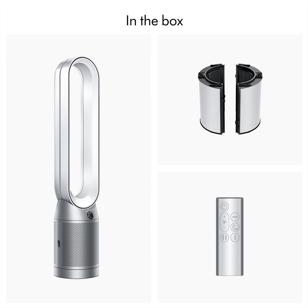 Dyson Cool TP11 Smart Air Purifier with Remote Control (Auto Mode Monitors Air Quality, White & Silver)