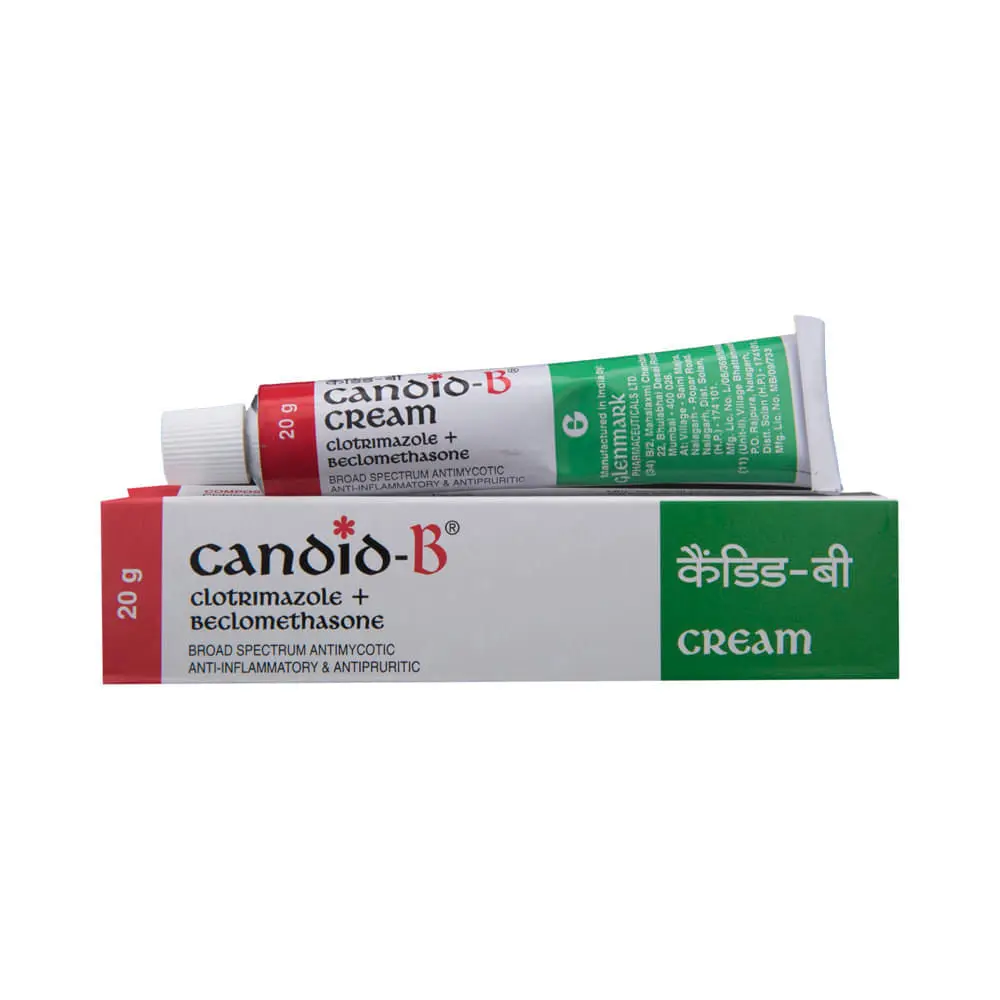 Candid B Cream (Beclometasone 0.025% w/w + Clotrimazole 1% w/w)