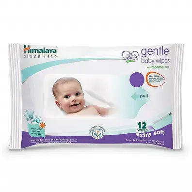 Himalaya Baby Wipes Gentle 12s