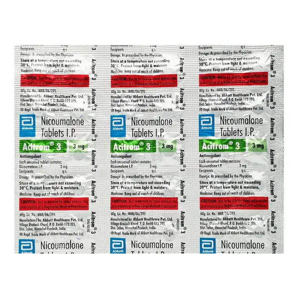 Acitrom 3mg Tablet 30s