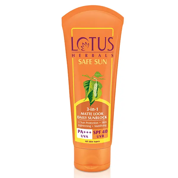 Lotus Herbal Safe Sun 3in1matte Look Sunblock SPF40 100g