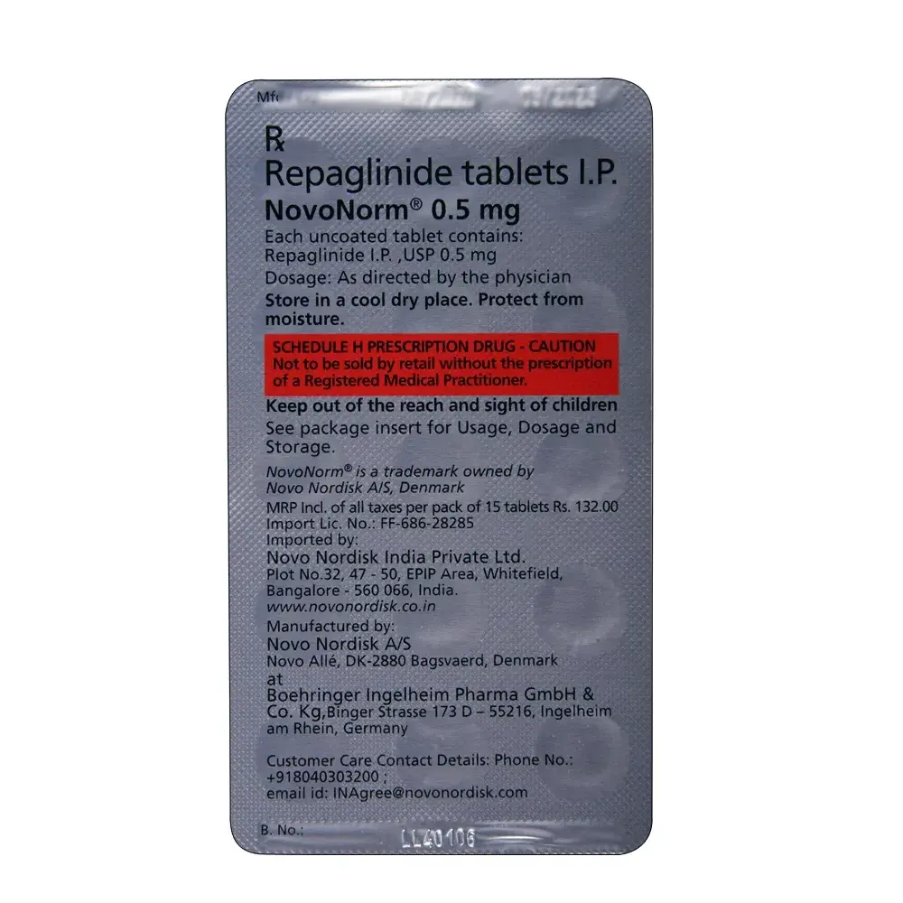 Novonorm 0.5mg Tablet 15s
