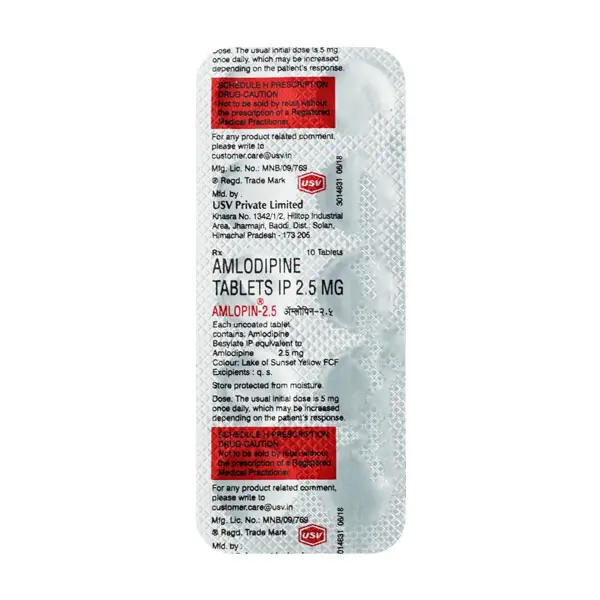 Amlopin 2.5mg Tablet 10s