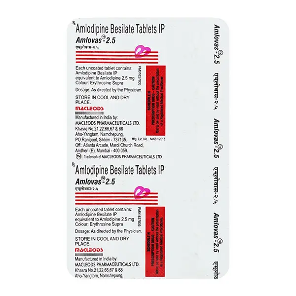 Amlovas 2.5mg Tablet
