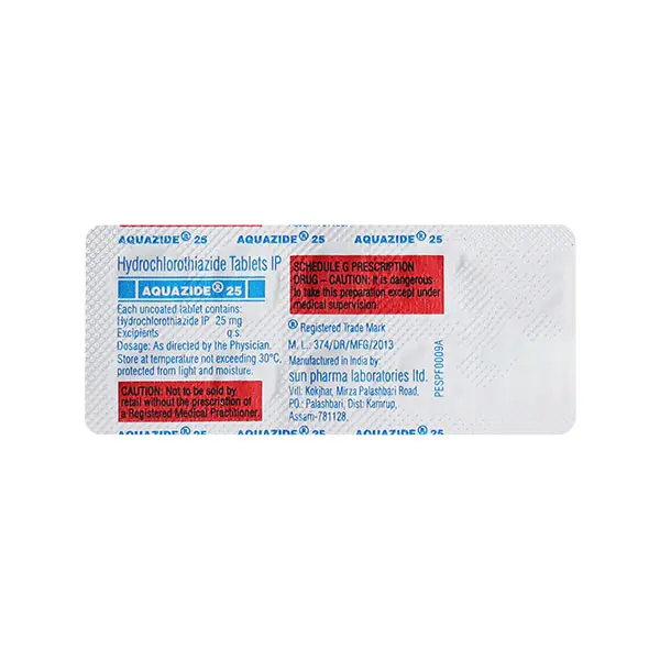 Aquazide 25mg Tablet 10s