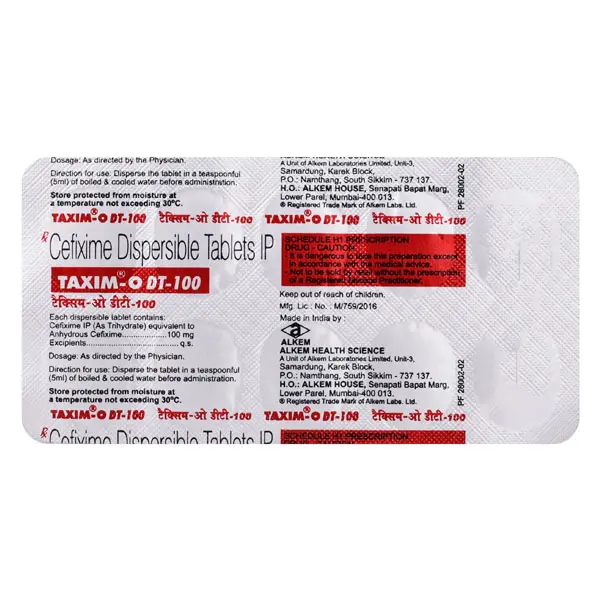 Taxim O DT 100mg Tablet 10s