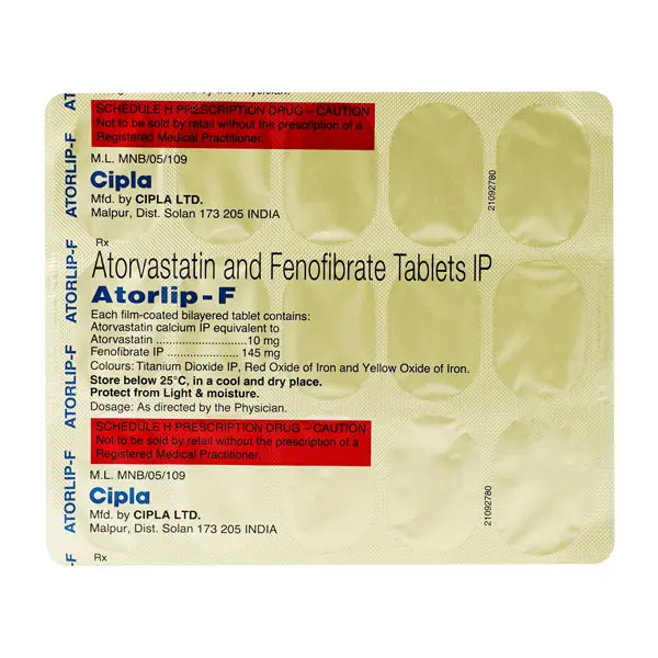 Atorlip F 10mg Tablet