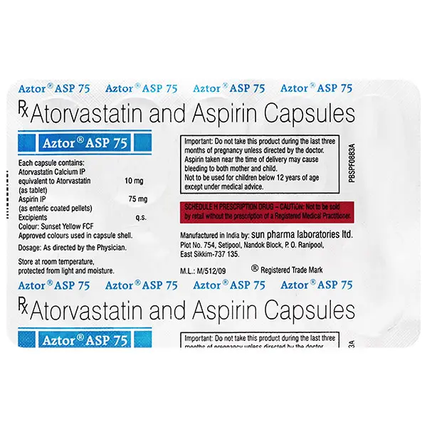 Aztor Asp 75mg Capsule 10s