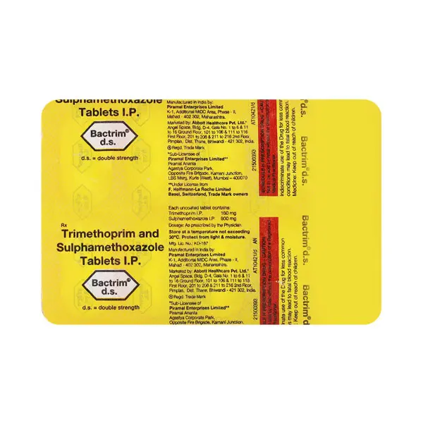 Bactrim DS Tablet (Sulfamethoxazole 800mg + Trimethoprim 160mg)
