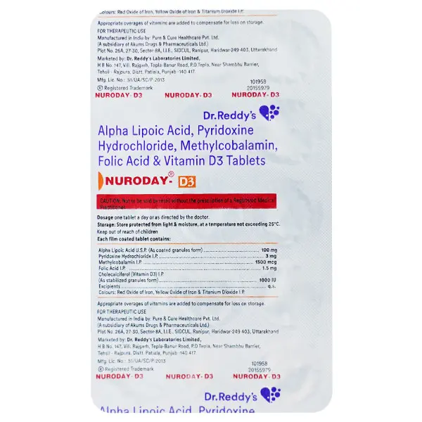 Nuroday D3 Tablet 15s