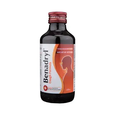 Benadryl Cough Syrup (Ammonium Chloride 60mg/5ml, Chlorpheniramine Maleate 2.5mg/5ml, Dextromethorphan 5mg/5ml, Guaifenesin 50mg/5ml)