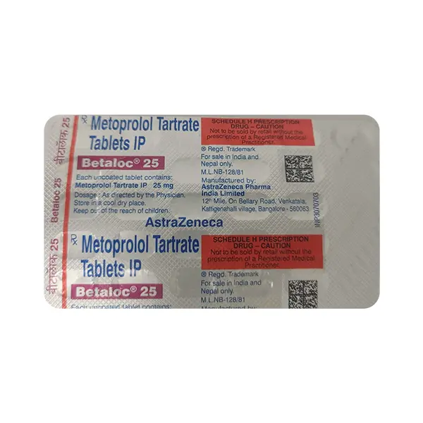 Betaloc 25mg Tablet 30s