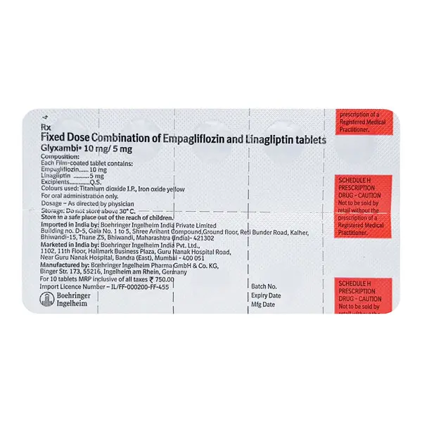 Glyxambi 10/5mg Tablet 10s