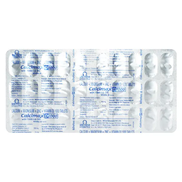 Calcimax D 1000mg Tablet 30s