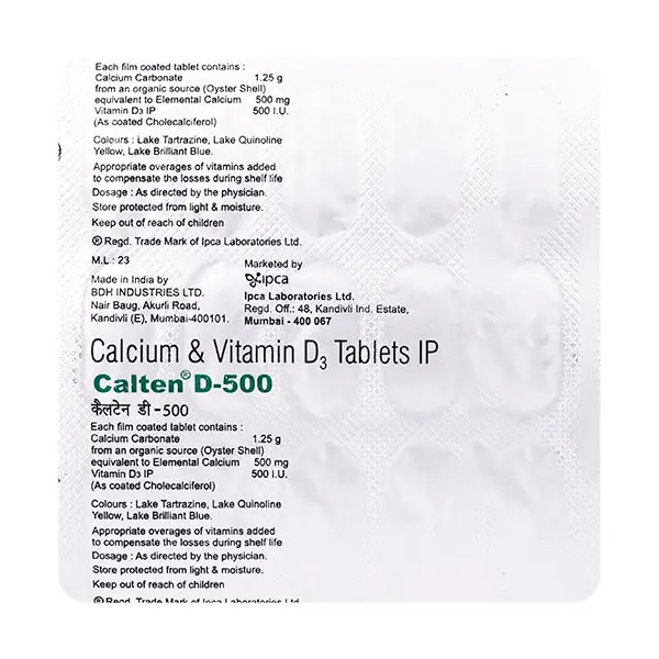 Calten D 500mg Tablet 15s