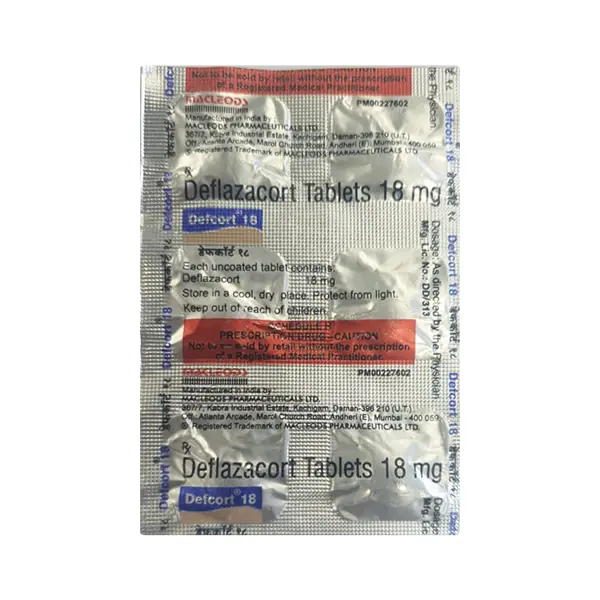 Defcort 18mg Tablet 6s