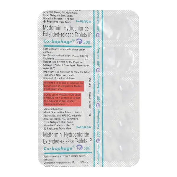Carbophage XR 500mg Tablet 10s