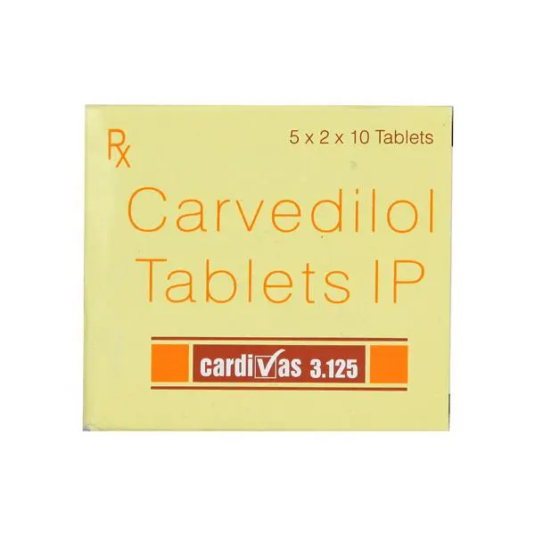 Cardivas 3.125mg Tablet