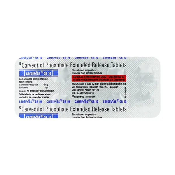 Cardivas CR 10mg Capsule