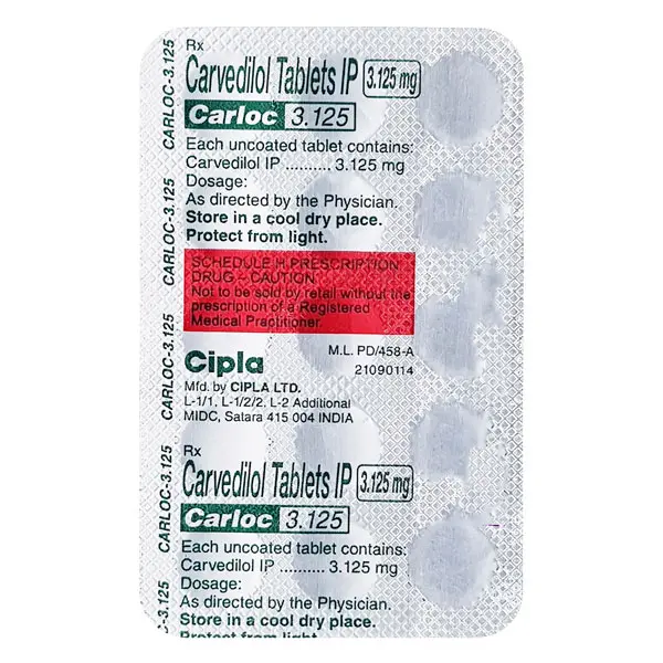 Carloc Tablet 3.125mg 15s