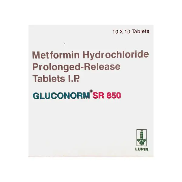Gluconorm SR 850mg Tablet 10s