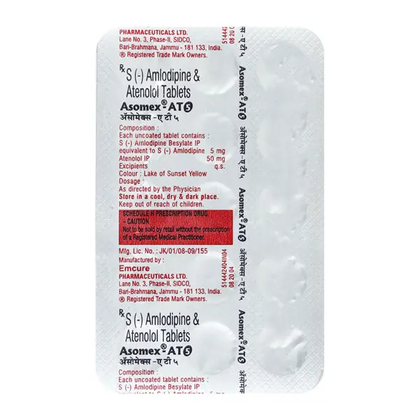 Asomex AT 5mg Tablet 15s