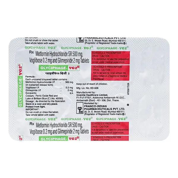 Glyciphage VG 2mg Tablet