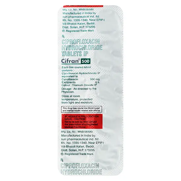 Cifran 500mg Tablet