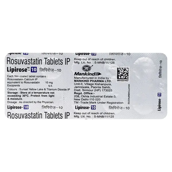 Lipirose 10mg Tablet 10s
