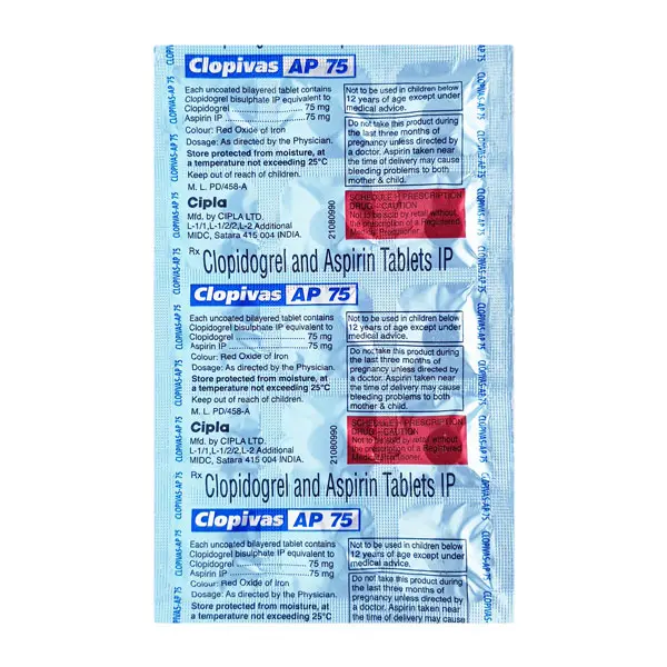 Clopivas AP 75mg Tablet 15s