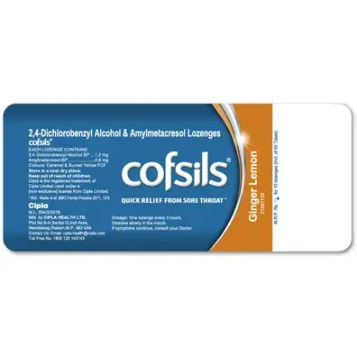 Cofsils Lozenges Ginger Lemon 10s