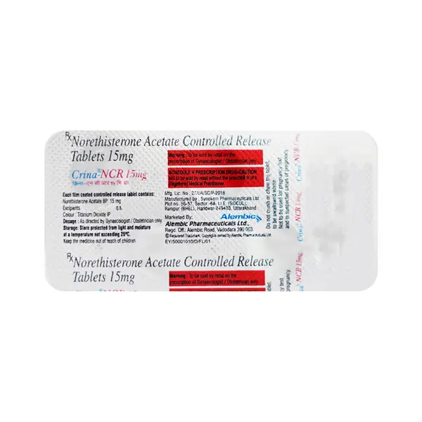 Crina Ncr 15mg Tablet 5s