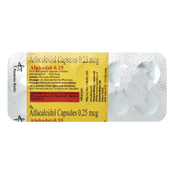 Alphadol 0.25mcg Capsule 10s